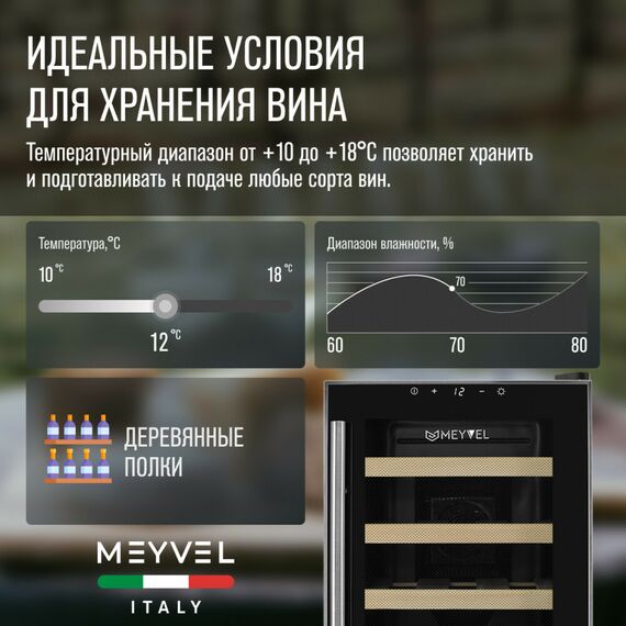 Винный шкаф Meyvel MV18-BF1 (easy) фотографии