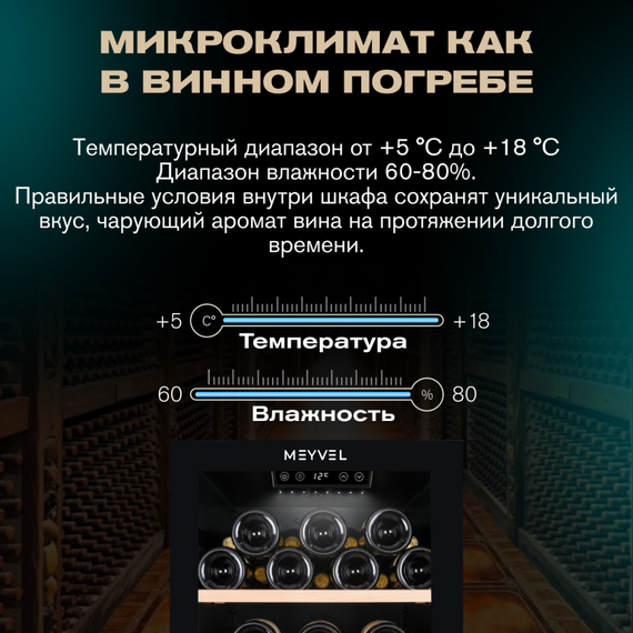 Отдельностоящий винный шкаф Meyvel MV73-KBF2 фотографии