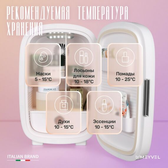 Холодильник для косметики и напитков Meyvel MB-12C2W фотографии