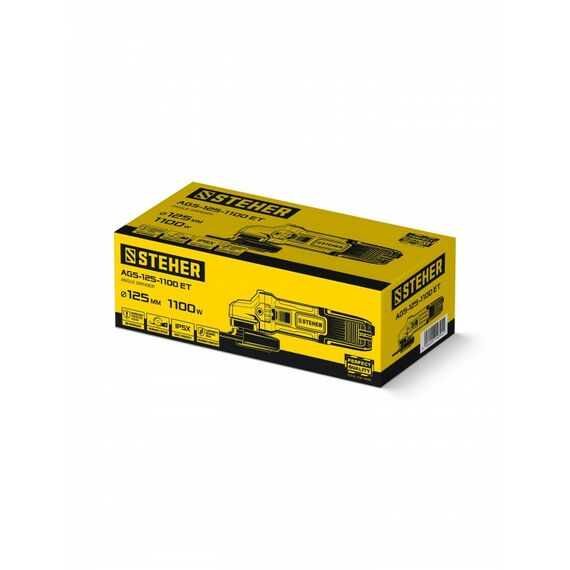 УШМ c регулировкой оборотов STEHER AGS-125-1100 ET d 125 мм, 1100 Вт фотографии