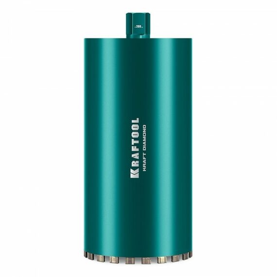 Алмазная коронка по железобетону KRAFTOOL DIAMOND 200 мм 450 мм, 1 1/4", лазерная сварка сегментов [29825-200] фотографии