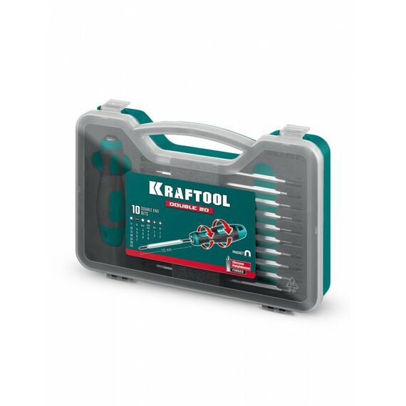 Набор: отвертка с переставными стержнями KRAFTOOL Double 20 20 шт [25817] фотографии