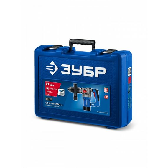 Отбойный молоток Зубр ЗММ-8-1200 ВК 8 Дж, 1200 Вт, АВТ, SDS Plus, Профессионал фотографии