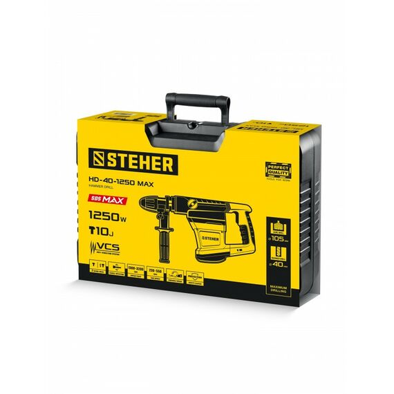 Перфоратор STEHER HD-40-1250 MAX 40 мм, 1250 Вт, SDS-Max фотографии