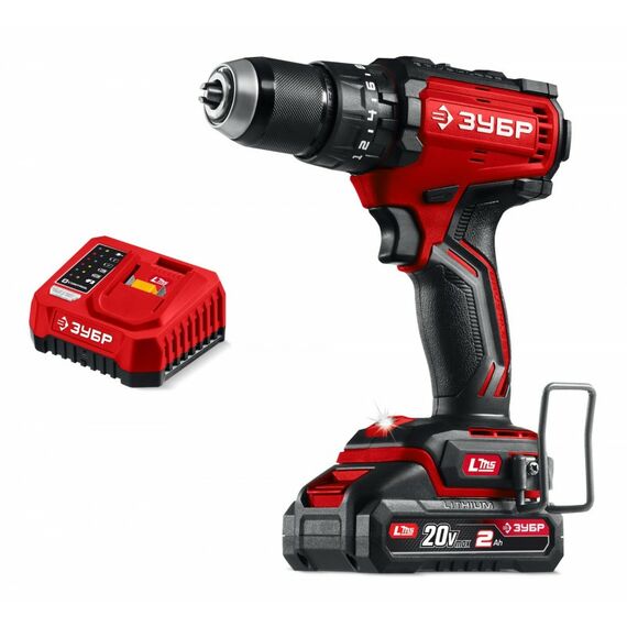 Бесщеточная ударная дрель-шуруповерт Зубр ДБУ-65-21 20 В, 65 Н·м, 1 АКБ LMS (2 А·ч) фотографии