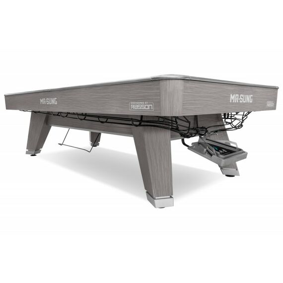 Стол / пул Rasson Acurra 9 ф (серый, сланец 25 мм) в комплекте с плитой, аксессуары + сукно фотографии