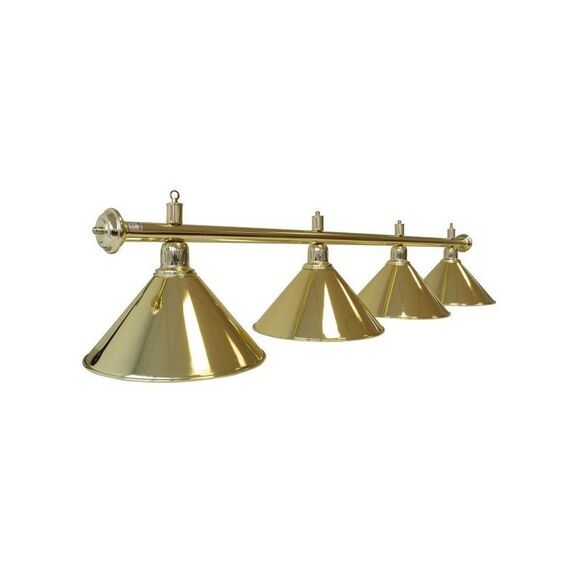 Лампа на четыре плафона  Elegance золотистая штанга, золотистый плафон D35см фотографии