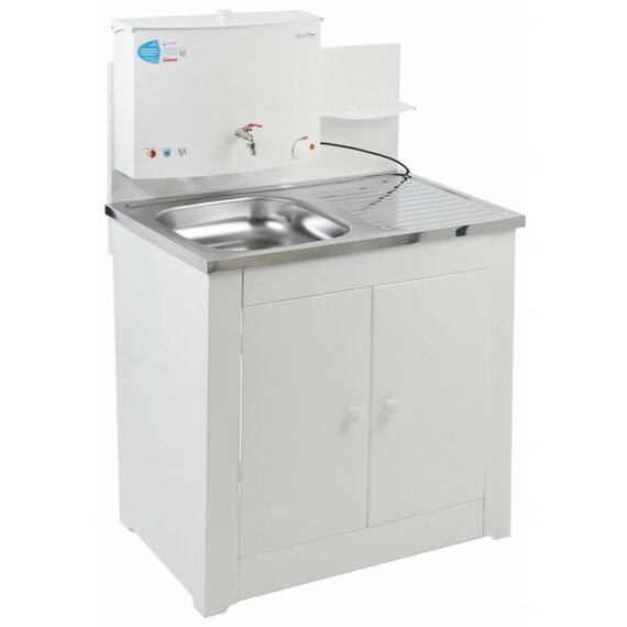 Умывальник "Акватекс" ДУЭТ (с ЭВН+мойка нерж.) белый фотографии