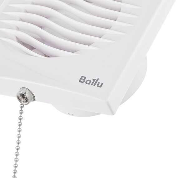 Вентилятор вытяжной Ballu BAF-AR 150 VP с обратным клапаном и тяговым выключателем фотографии