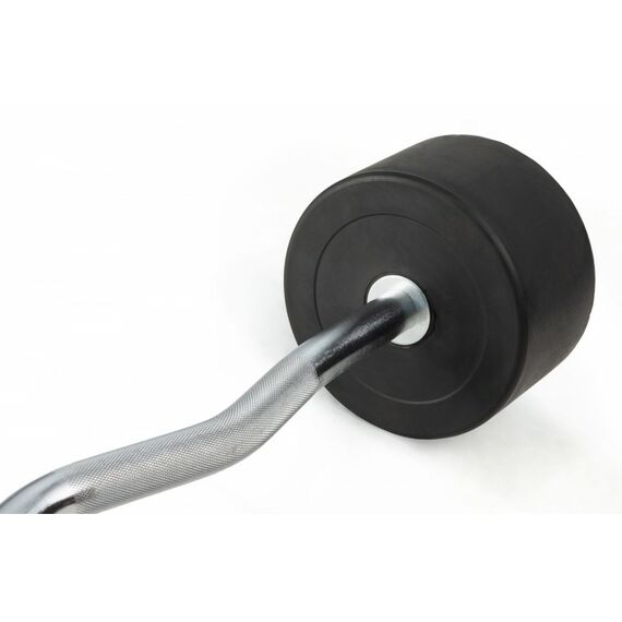 Штанга неразборная обрезиненная VictoryFit VF-DX5400 40 кг, изогнутый гриф фотографии