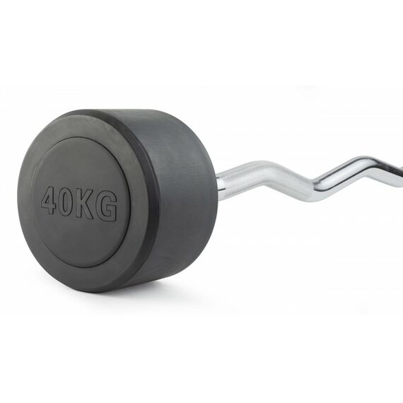 Штанга неразборная обрезиненная VictoryFit VF-DX5400 40 кг, изогнутый гриф фотографии