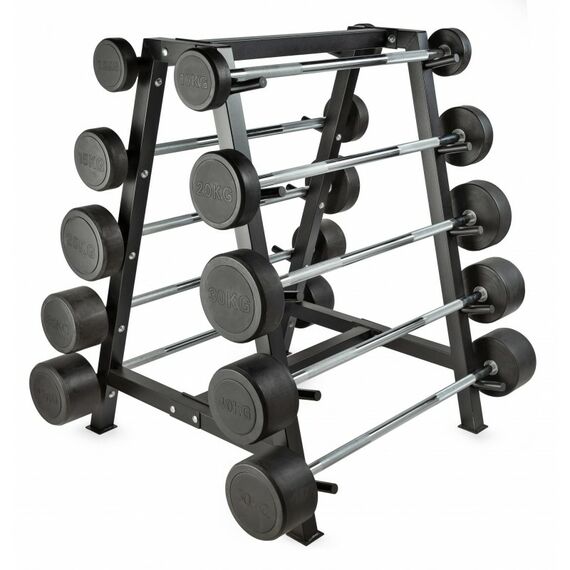 Штанга неразборная обрезиненная VictoryFit VF-DX5450 45 кг, изогнутый гриф фотографии