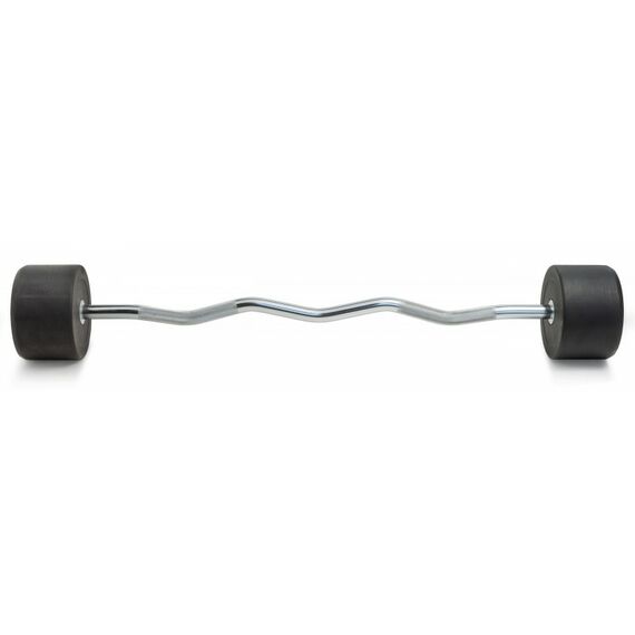 Штанга неразборная обрезиненная VictoryFit VF-DX5500 50 кг, изогнутый гриф фотографии