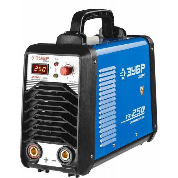 {[ru]:Сварочный аппарат инверторный Зубр ЗАС-Т3-250-Д ММА, 250 А, MMA/TIG LIFT, дисплей, макс. электрод &
