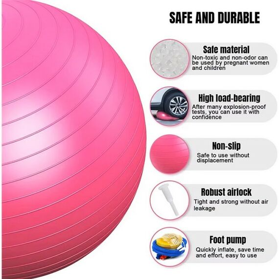 Гимнастический мяч Gymmaster ANA-502A 75 см фиолетовый фотографии