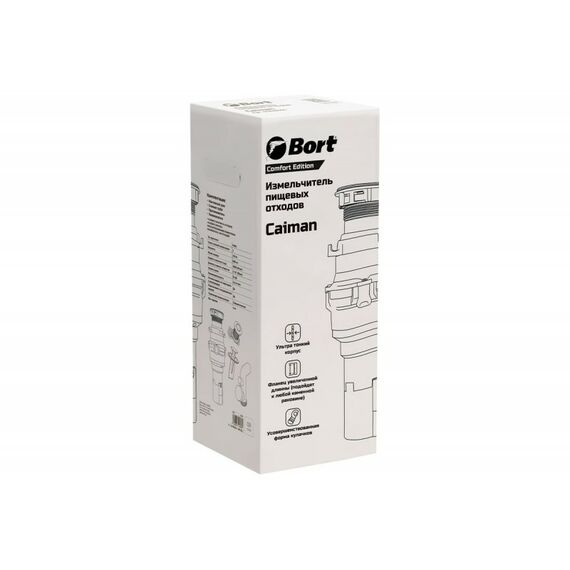 Измельчитель пищевых отходов Bort CAIMAN 375 Вт, 3.2 кг/мин, 3000 об/мин, 860 мл, Металл, набор аксессуаров 4 шт [93418064] фотографии