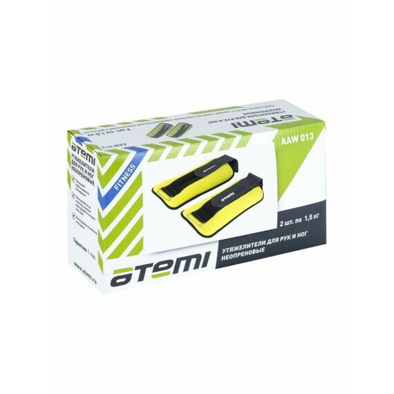 Утяжелитель неопрен Atemi AAW013 2*1.5кг, желтый фотографии