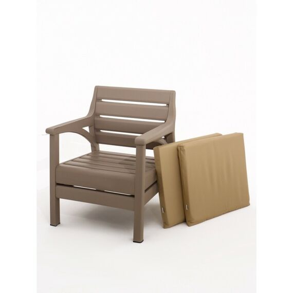 Набор садовой мебели «Евпатория»: 2 кресла, стол, двухместный диван, бежевый фотографии