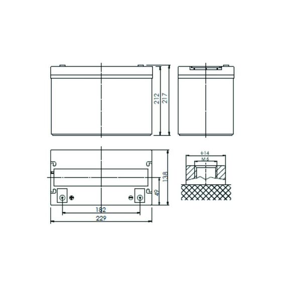 Батарея PowerMAN CA12500 12В, 50Ач фотографии