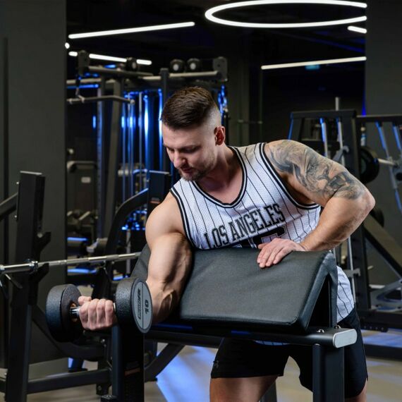 Гантельный ряд полиуретановый PROFI-FIT 2.5-25 кг шаг 2.5 кг, 10 пар фотографии