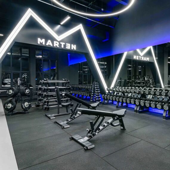 Гантельный ряд полиуретановый PROFI-FIT 2.5-25 кг шаг 2.5 кг, 10 пар фотографии