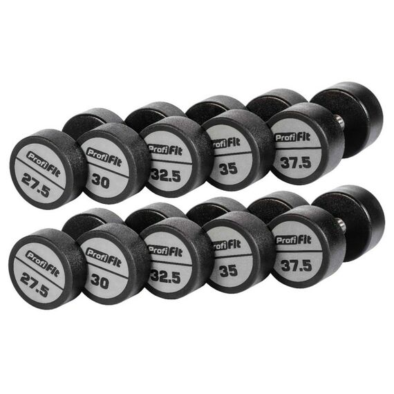 Гантельный ряд полиуретановый PROFI-FIT 27.5-37.5 кг шаг 2.5 кг, 5 пар фотографии