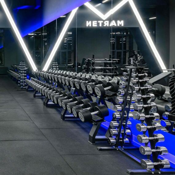 Гантельный ряд полиуретановый PROFI-FIT 27.5-37.5 кг шаг 2.5 кг, 5 пар фотографии