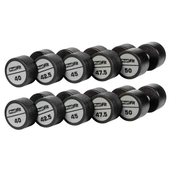 Гантельный ряд полиуретановый PROFI-FIT 40-50 кг шаг 2.5 кг, 5 пар фотографии