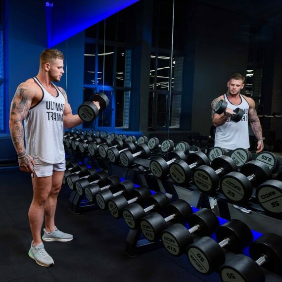 Гантельный ряд полиуретановый PROFI-FIT 40-50 кг шаг 2.5 кг, 5 пар фотографии