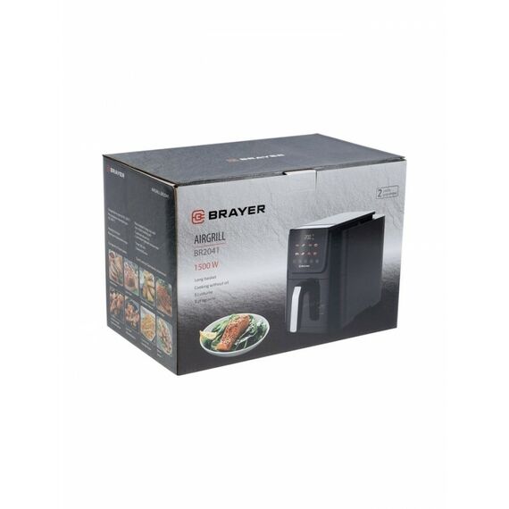 Аэрогриль BRAYER 2041BR 1500 Вт, 5 л, 8 программ, 200°С, LСD-дисплей, таймер, решетка фотографии