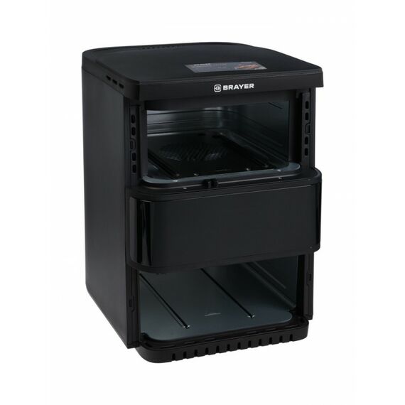 Аэрогриль BRAYER 2048BR 2500 Вт, 2 чаши, 10 программ, 200°С, LED-дисплей, таймер, решётка фотографии