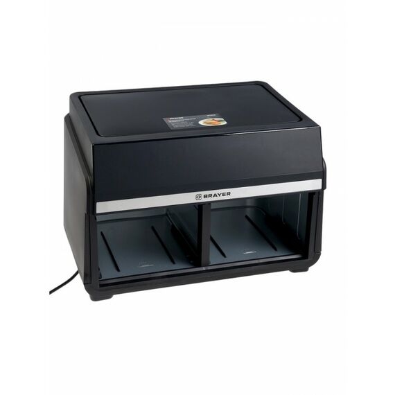 Аэрогриль BRAYER BR2050 2200 Вт, 2 чаши по 5 л, 8 программ, до 200°С, LED-дисплей, таймер, решётка фотографии