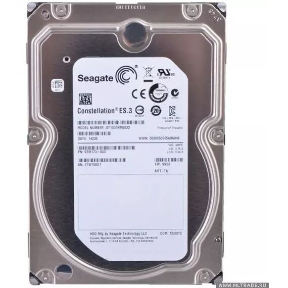 Жесткий диск Seagate 1Tb Constellation ES.3 SATA 6Gb/s 3.5" 7200rpm 128Mb [ST1000NM0033] фотографии