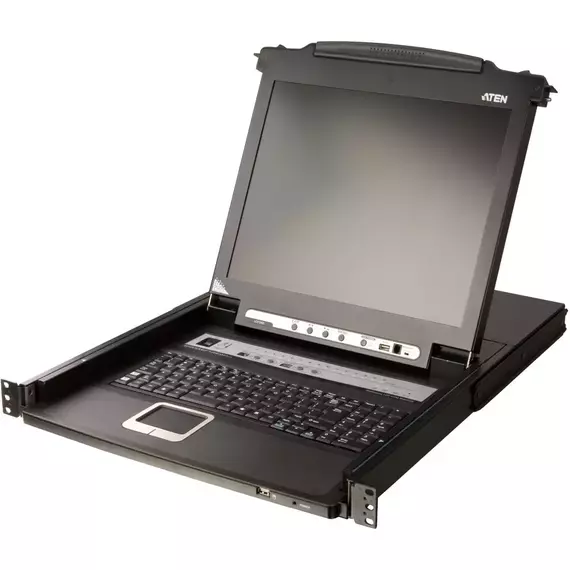 КВМ консоль ATEN CL5716MW-ATA-RG 16-Port PS/2-USB VGA Single Rail 17.3" 1920 x 1080 @ 60 Hz LCD KVM Switch фотографии