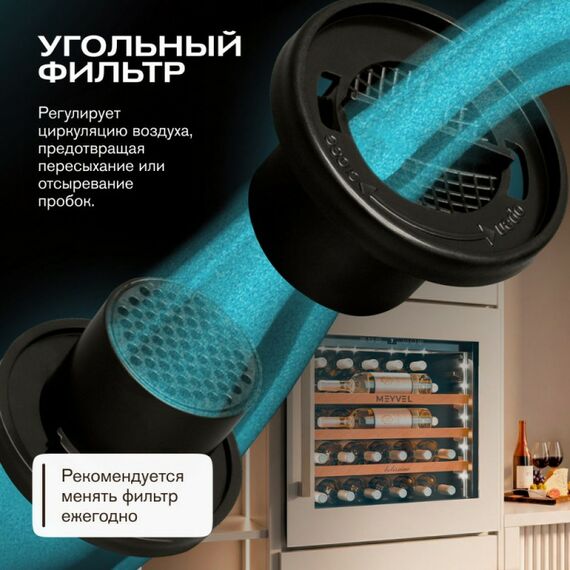 Встраиваемый винный шкаф Meyvel MV31PRO-KWB1 фотографии
