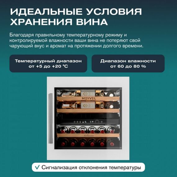 Встраиваемый винный шкаф Meyvel MV26PRO-KWB2 фотографии