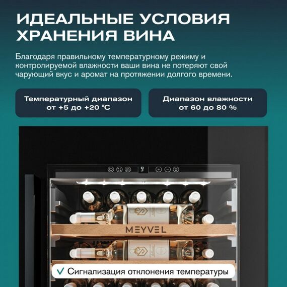 Встраиваемый винный шкаф Meyvel MV31PRO-KBB1 фотографии