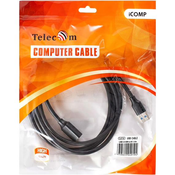 Кабель удлинительный Telecom TUS708-1.8M USB3.0 Am-Af 1.8m фотографии