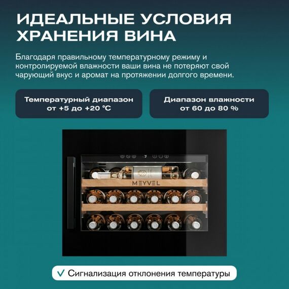 Встраиваемый винный шкаф Meyvel MV19PRO-KBB1 фотографии