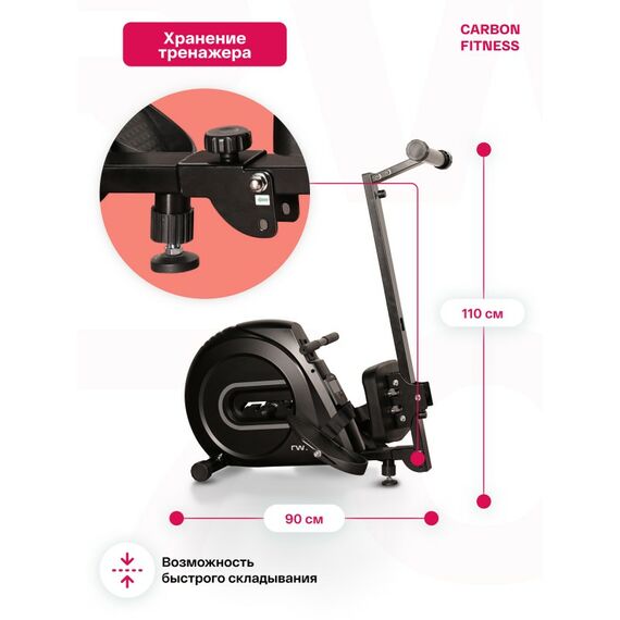 Гребной тренажер Carbon Fitness RW70 домашний фотографии