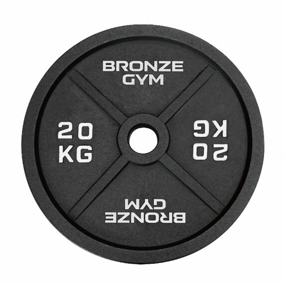 Диск олимпийский BRONZE GYM BGPLCI200 чугунный, 20 кг фотографии