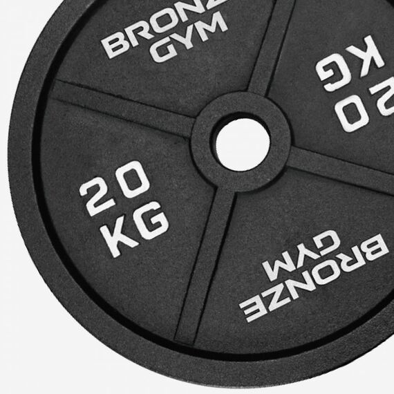 Диск олимпийский BRONZE GYM BGPLCI200 чугунный, 20 кг фотографии