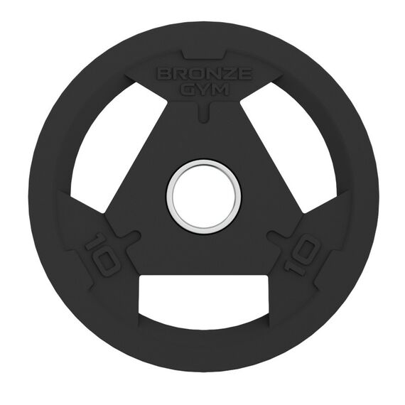Диск олимпийский BRONZE GYM BGPLR100 обрезиненный, 10 кг фотографии