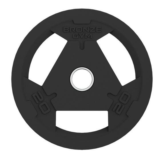 Диск олимпийский BRONZE GYM BGPLR200 обрезиненный, 20 кг фотографии