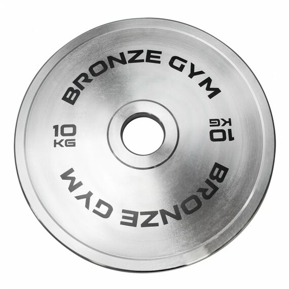 Диск олимпийский BRONZE GYM BGPLST100 стальной, 10 кг фотографии