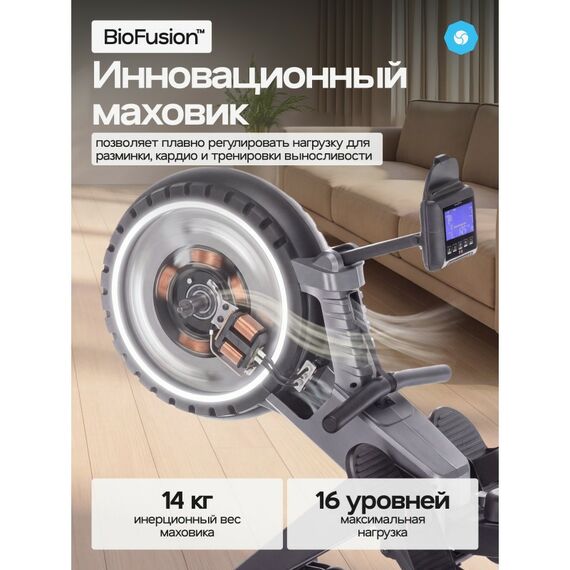 Гребной тренажер Oxygen Fitness AIRBORNE домашний фотографии