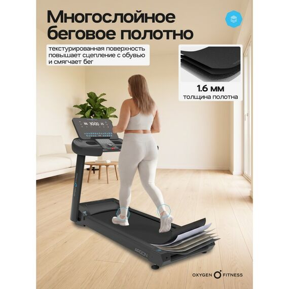 Беговая дорожка Oxygen Fitness ARGON LED PRO полукоммерческая фотографии