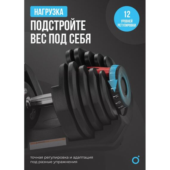 Гантель регулируемая Oxygen Fitness FLEXER 40 40 кг фотографии
