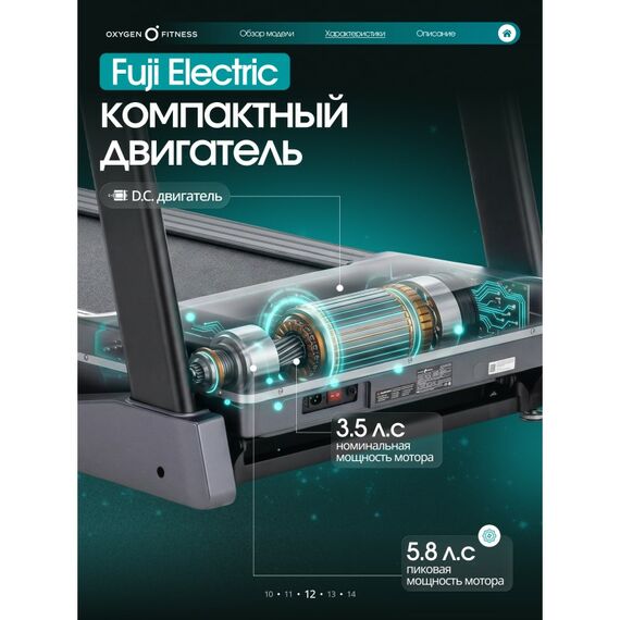Беговая дорожка Oxygen Fitness COBALT TFT PRO полукоммерческая фотографии