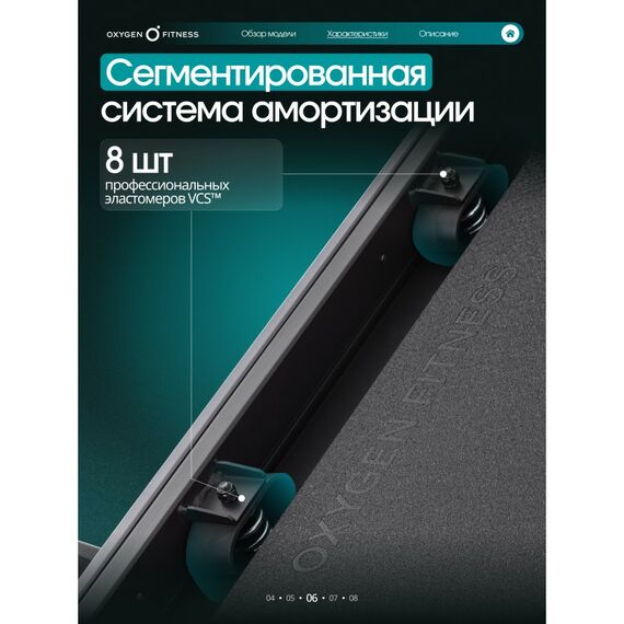 Беговая дорожка Oxygen Fitness COBALT TFT PRO полукоммерческая фотографии